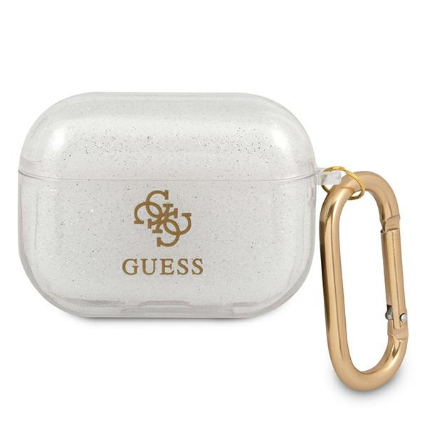 Guess, GUAPUCG4GT AirPods Pro Hülle Transparent Glitter Collection