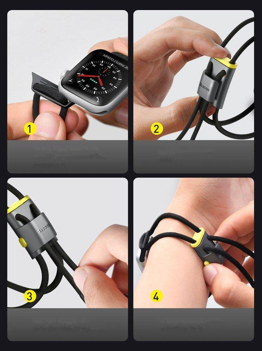 Pulsera de correa Baseus para Apple Watch 38 mm / 40 mm blanca (lbapwa4-a24)