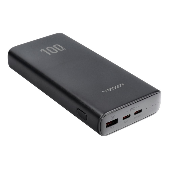 Powerbank Veger T100 (W2032C-100) PD QC3.0 5A 100W 20000 mAh czarny