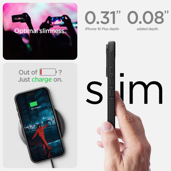 Spigen Rugged Armor Mag MagSafe IPhone MATTE 16 PIÙ NERO