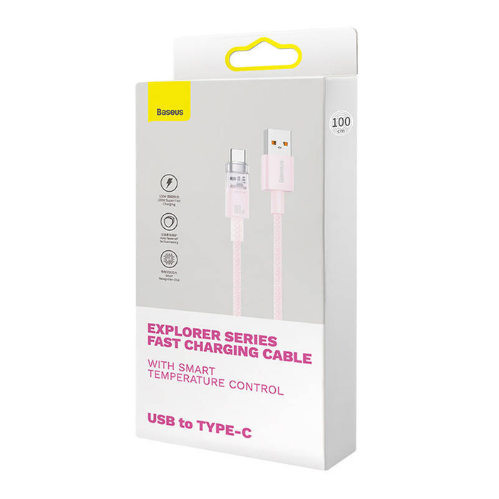 Kabel szybkiego ładowania Baseus USB do USB-C 6A,1m (Różowy)