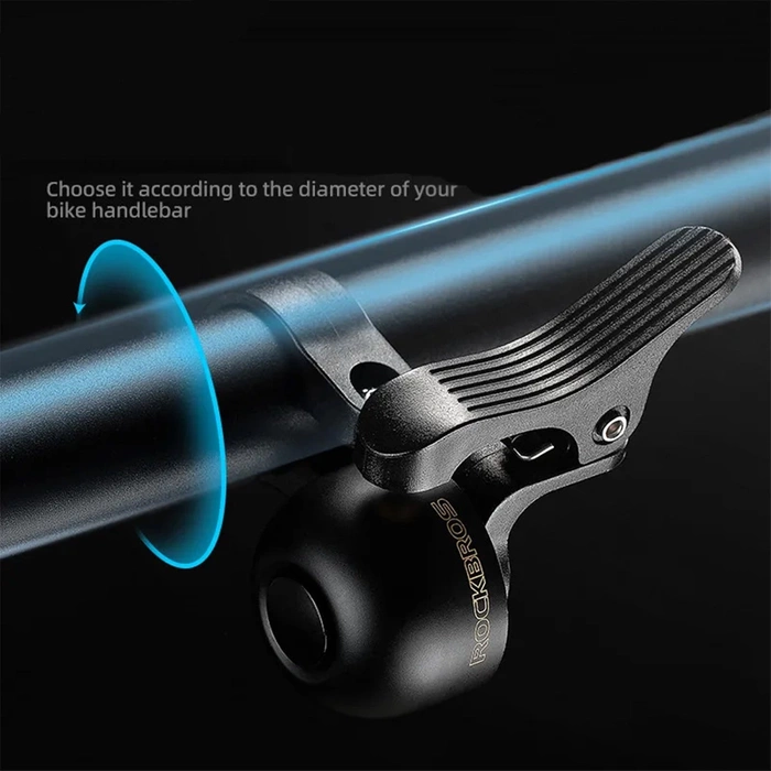 Rockbros 34210007002 sonnette de vélo pour le côté droit du guidon - noir