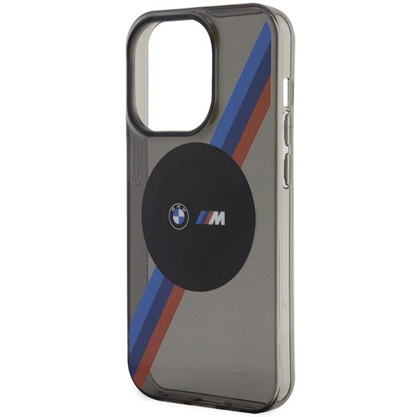 Cover BMW BMHMP14XHDTK iPhone 14 Pro Max 6,7" grigio/grigio durocase Strisce tricolori MagSafe