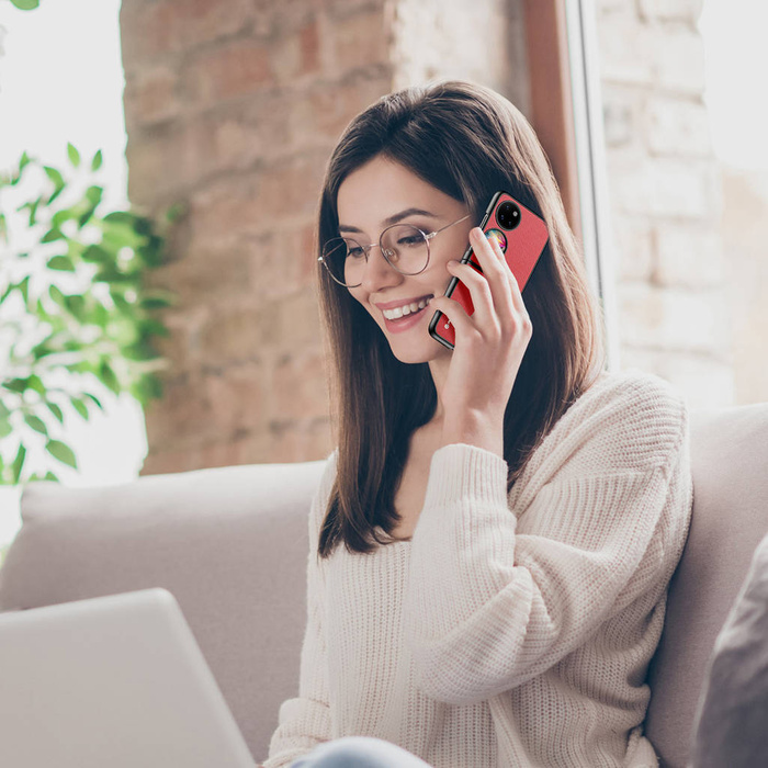 Pouzdro Dux Ducis Fino je vyrobeno z nylonového materiálu Huawei P50 Pocket red