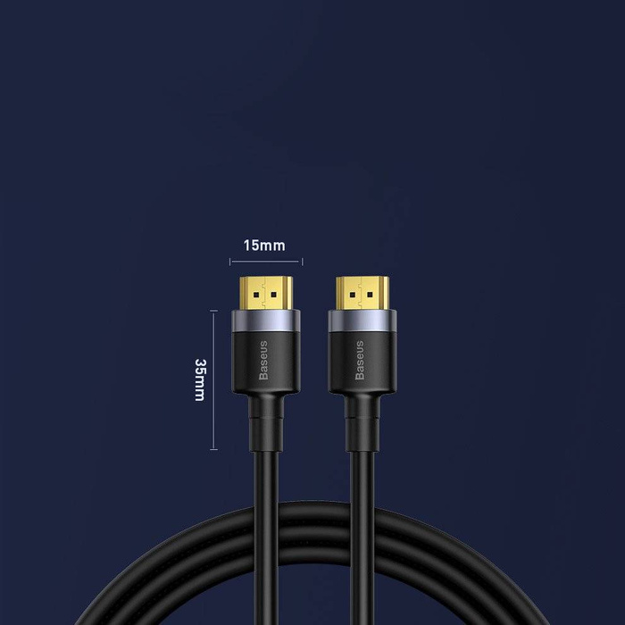 Baseus Cafule kabel HDMI 2.0 kabel 4K 60 Hz 3D 18 Gbps 2 m černý (CADKLF-F01)