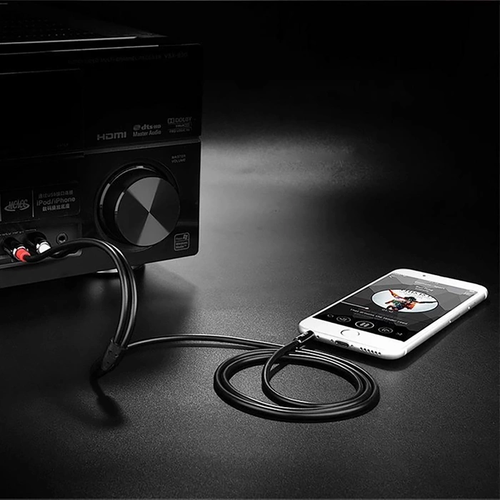 Ugreen cable audio cable 3.5 mm mini jack - 2RCA 1.5 m black (AV116)