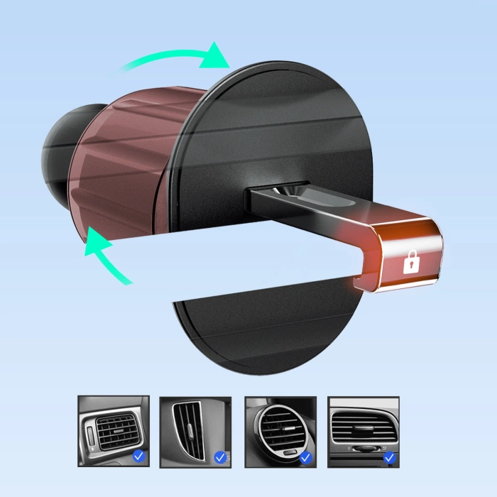 Dudao F2+ Smartphone-Halterung für Lüftungsschlitze, Klemme - schwarz
