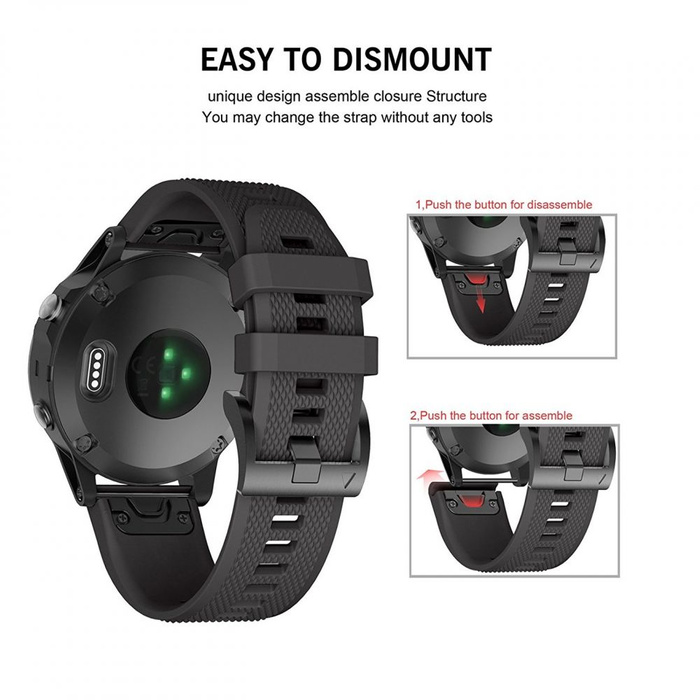 Řemínek TECH-PROTECT Garmin Fenix 5 (22 mm) hladký černý