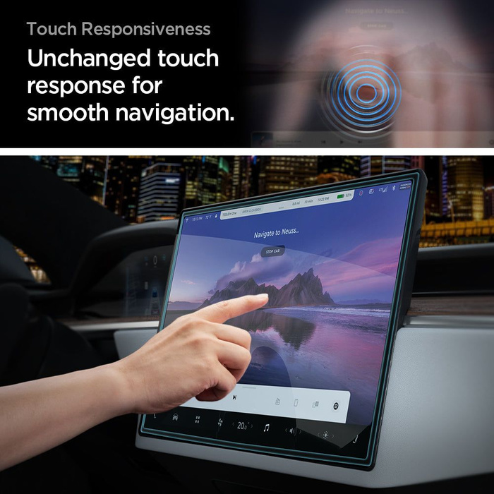 Vetro temperato Spigen VETRO FC "EZ FIT" TESLA MODEL X 2022 / MODEL S 2021 NERO