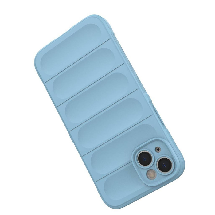 Funda Magic Shield Case para iPhone 14 Plus funda blindada flexible azul claro