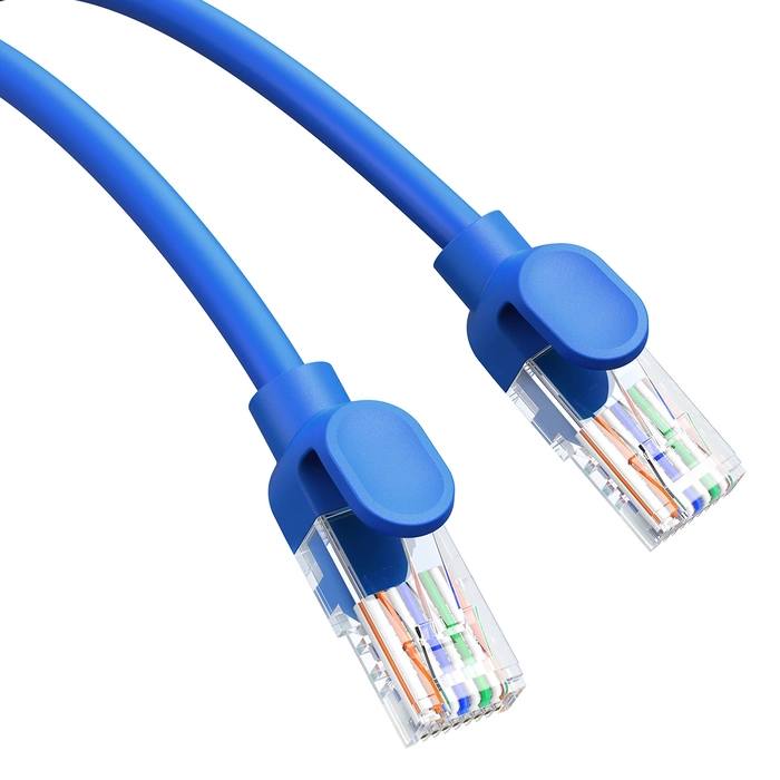 Baseus High Speed ​​​​Cat 6 RJ-45 1000Mb/s Ethernet kabel 5m kulatý - modrý