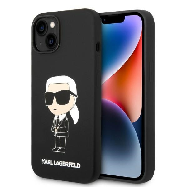 Karl Lagerfeld KLHMP14MSNIKBCK iPhone 14 Plus 6,7" hardcase black/black Silicone Ikonik MagSafe
