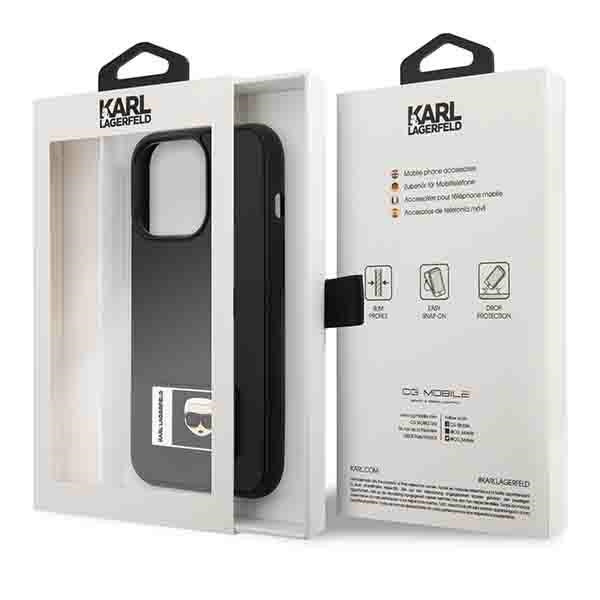 Case KARL LAGERFELD Apple iPhone 13 13 Pro Iconik Patch Black Hardcase