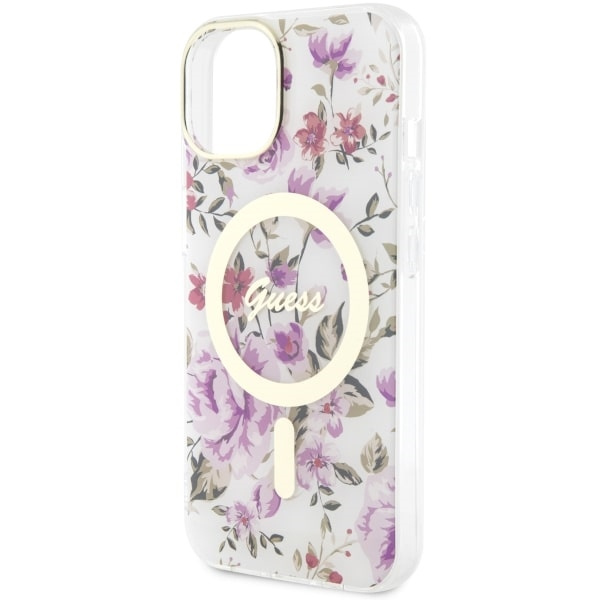 Cover Guess GUHMP14MHCFWST iPhone 14 Plus 6,7" trasparente rigidocase Fiore MagSafe Case