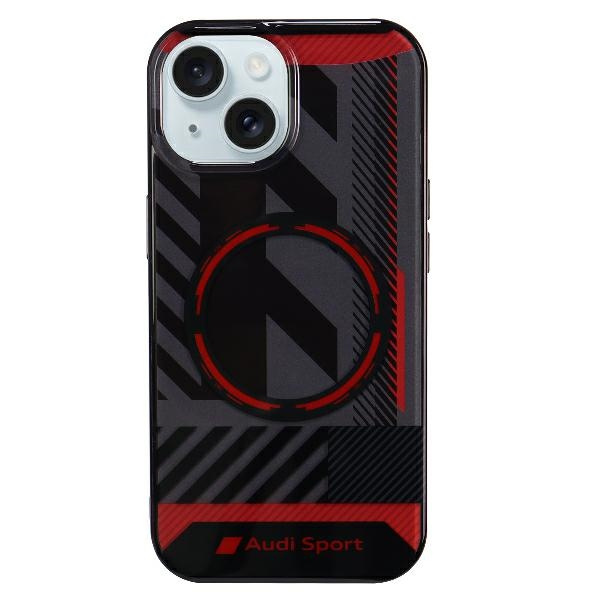 Audi IML Sport MagSafe Case iPhone 15 Plus / 14 Plus 6.7" czarny/black hardcase AU-IMLMIP15M-RSQ/D2-BK