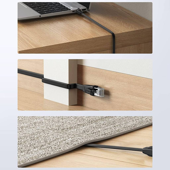 Ugreen flat LAN Ethernet Cat. 6 12m nero (NW102)