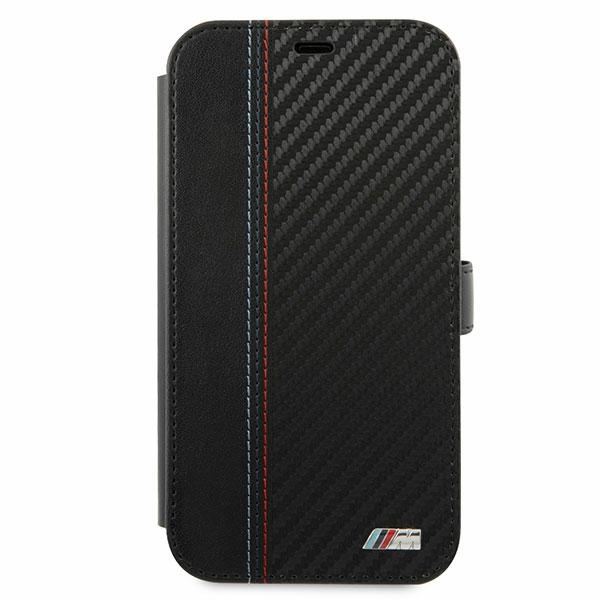 Coque BMW Apple iPhone 12 Mini M Collection PU Carbon Stripe Black Case