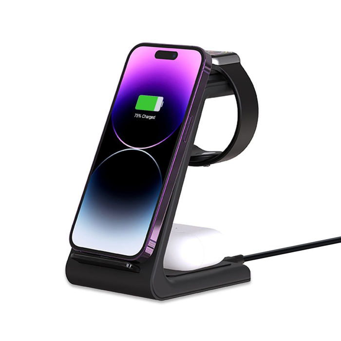 TECH-PROTECT A8 3IN1 WIRELESS CHARGER BLACK