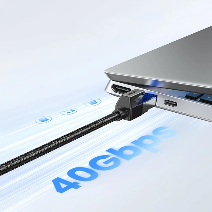 UGREEN NW153 fonott hálózati kábel, Ethernet RJ45, Cat.8, F / FTP, 1,5 m (fekete)