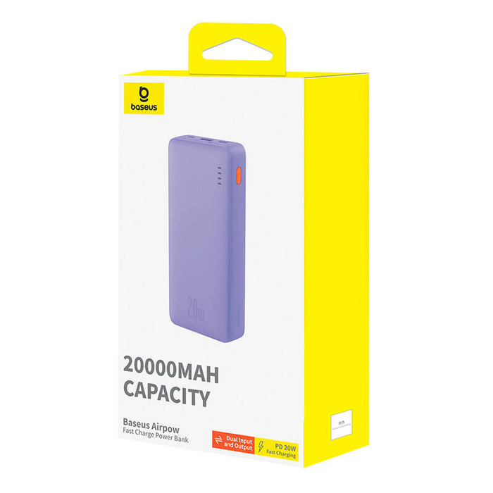 Powerbank Baseus Airpow 20000mAh 20W (fioletowy)