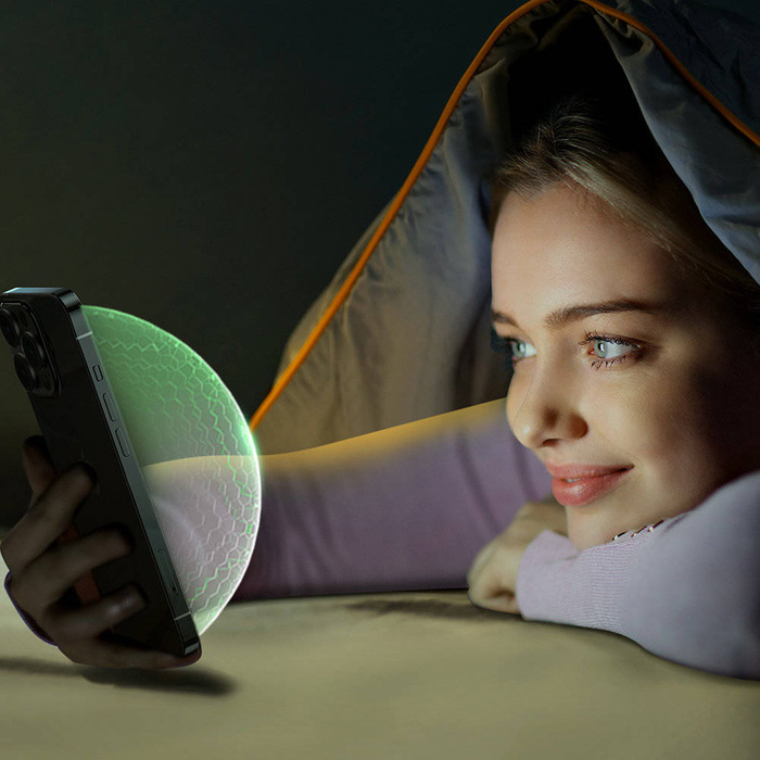 Joyroom Knight Green Glass para iPhone 14 con filtro anti luz azul de pantalla completa (JR-G01)