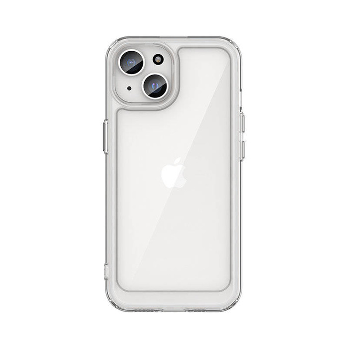 Custodia rinforzata Outer Space per iPhone 15 Plus con cornice flessibile - trasparente