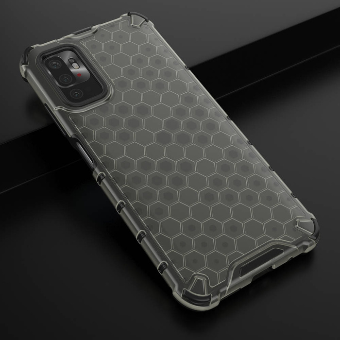 Honeycomb case armored cover with gel frame Xiaomi Redmi Note 10 5G / Poco M3 Pro black
