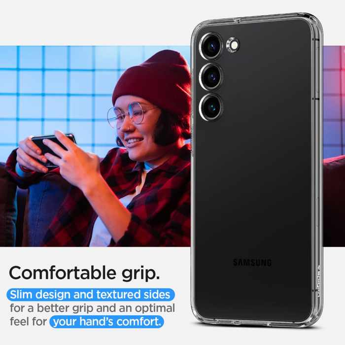 Hülle Spigen Liquid Crystal GALAXY S23+ PLUS KRISTALLKLAR