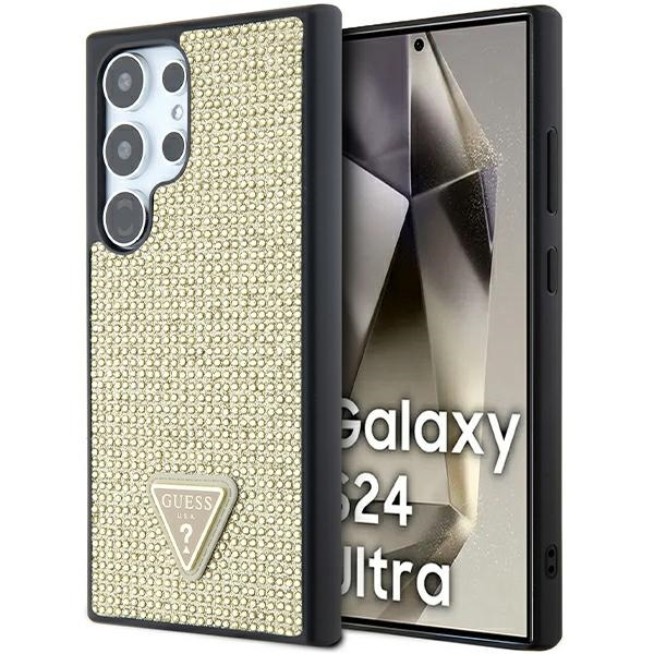 Etui Guess GUHCS24LHDGPPD S24 Ultra S928 złoty/gold hardcase Rhinestone Triangle Case