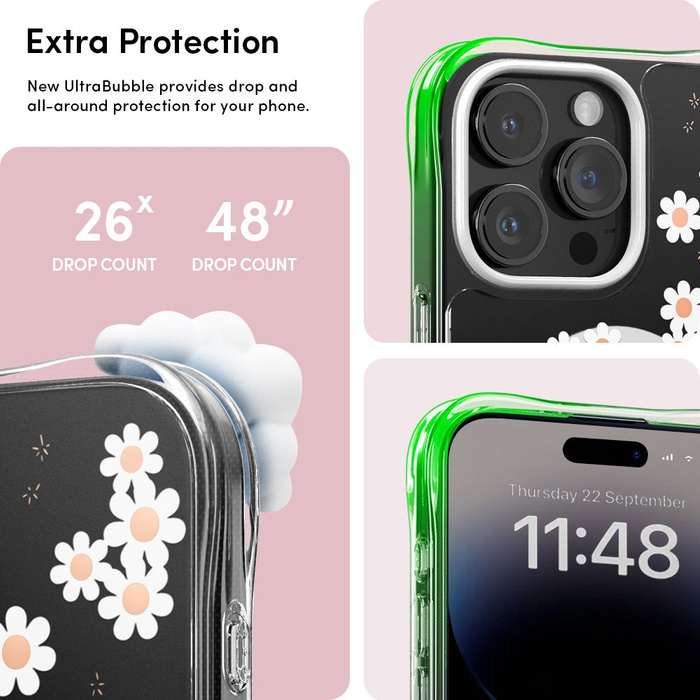 Case iPhone 15 Pro Max Spigen Cyrill Cecile Mag MagSafe White Daisy Case