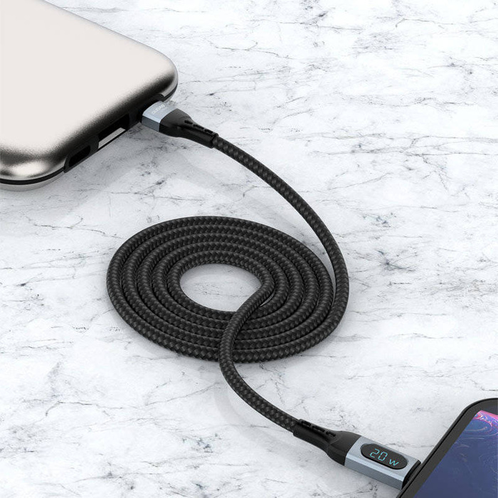 Cavo USB tipo C Dudao - Lightning Fast Charging PD 20W nero (L7MaxL)