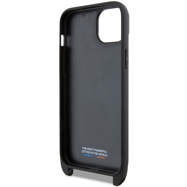 Cover Bmw Bmhcp15s23psvtk IPhone 15 / 14 / 13 Nero/nero Hardcase M Edition Carbon Tricolor Lines &amp; Strap Case