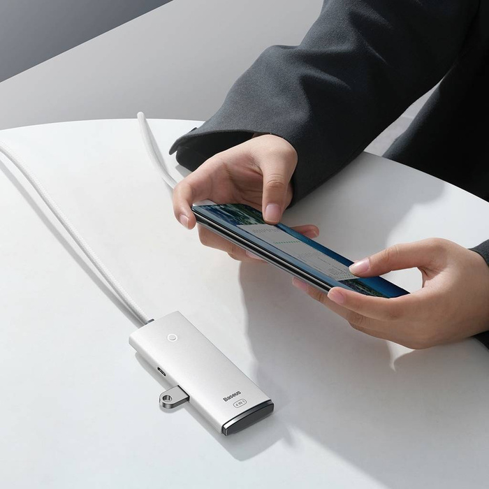 Baseus Lite Series 4-Port Type-C HUB Adapter (Type-C to USB 3.0*4 ) 2m White