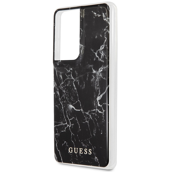Guess GUHCS21LPCUMABK S21 Ultra G998czarny/black hardcase Marble