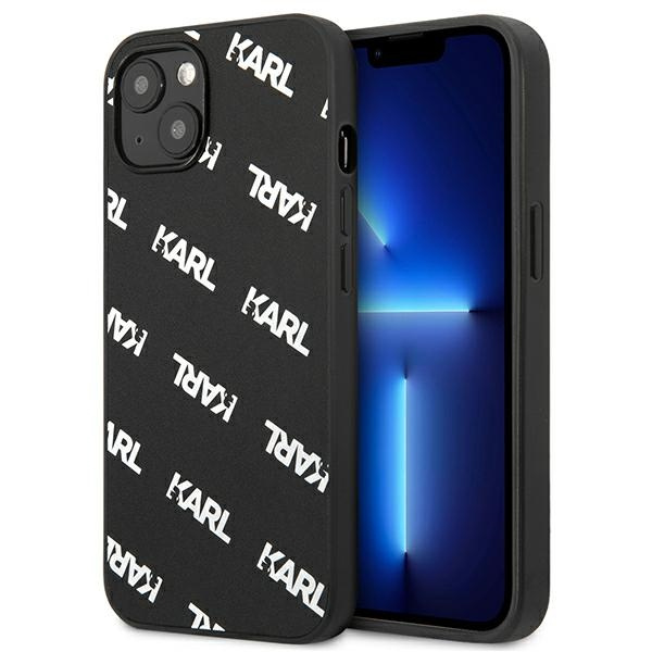 Hülle KARL LAGERFELD Apple iPhone 13 Mini Allover Schwarz Hartcase