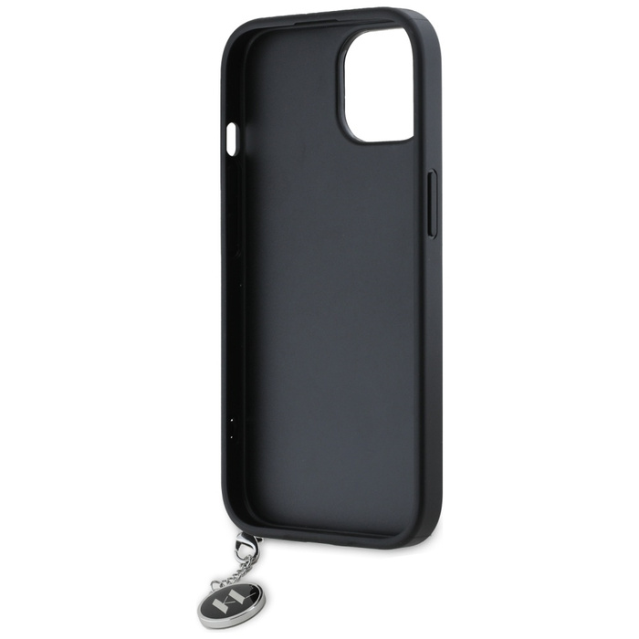 Karl Lagerfeld KLHCP15SPSAKDGCK iPhone 15 / 14 / 13 6.1" czarny/black hardcase Saffiano Rhinestones & Charm