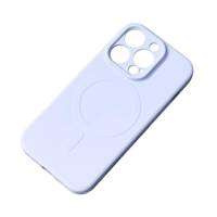 Coque en silicone compatible MagSafe pour coque en silicone iPhone 15 Plus - Bleu