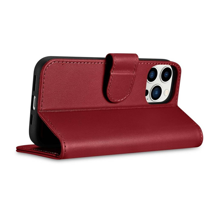 iCarer Wallet Case 2in1 iPhone 14 Pro Max Leather Flip Cover Anti-RFID red (WMI14220728-RD)