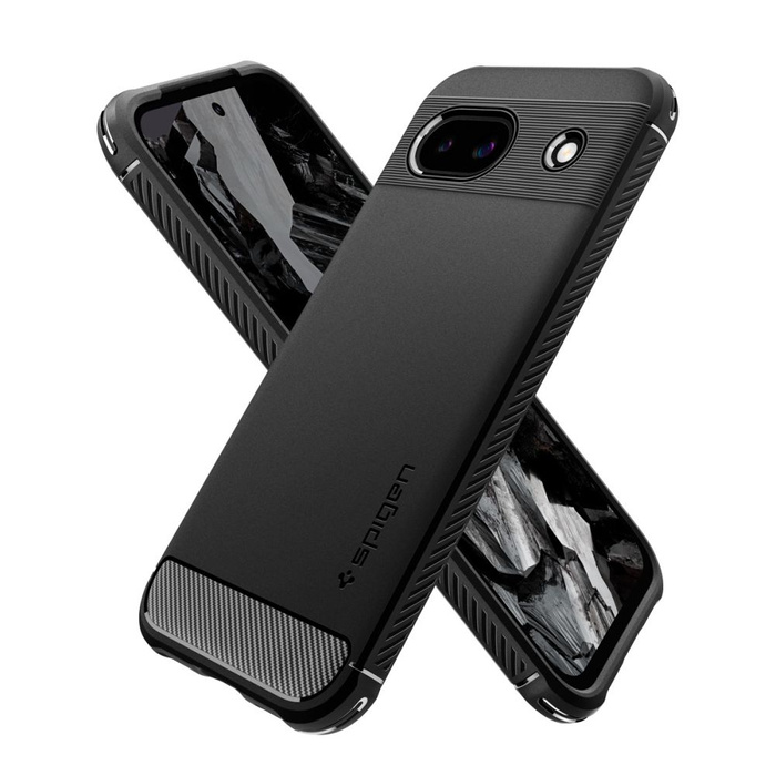 Hülle Spigen Rugged Armor MATTE Google Pixel 8a Schwarz