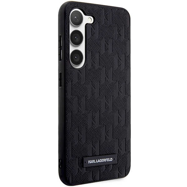 Hülle Karl Lagerfeld KLHCS23MSAKLHPK S23 Plus S916 hartcase schwarz/schwarz Saffiano Mono Metall Logo Case