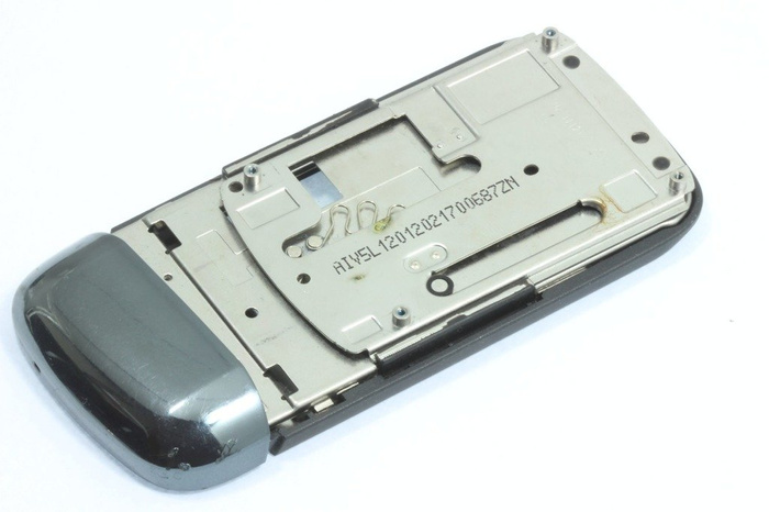 NOKIA C2-02 Front + Schieberegler Gehäuse Original Grad B Schwarz