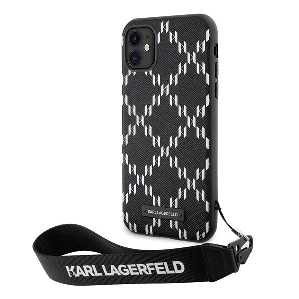 Karl Lagerfeld KLHCN61SAKLMBSK iPhone 11 / Xr 6.1" schwarz/schwarz hartcase Monogram Losange Saffiano
