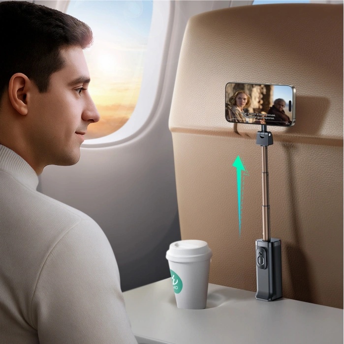 Selfie stick Joyroom JR-ZS509 kompatybilny z MagSafe z Bluetooth - czarny