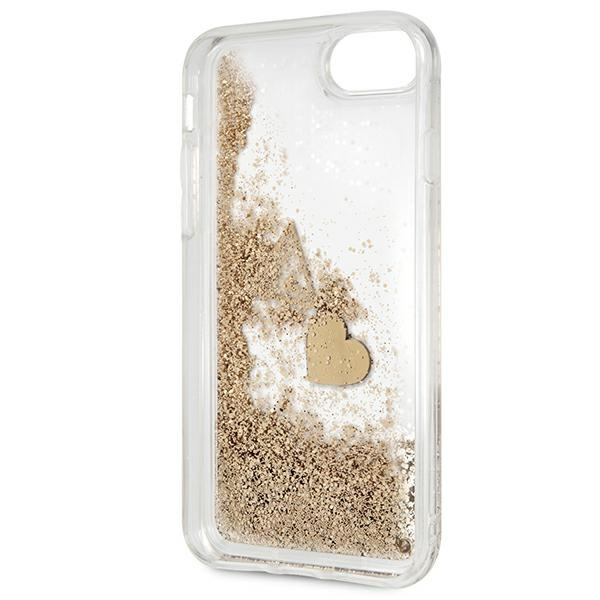 Case GUESS Apple iPhone 7 8 SE 2020 SE 2022 Glitter Charms Gold Hardcase