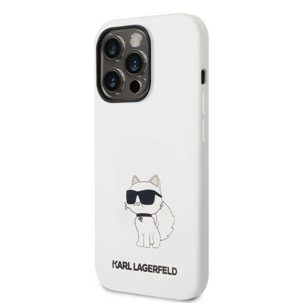 Etui Karl Lagerfeld Klhmp14xsnchbch Iphone 14 Pro Max 6,7" Hardcase Biały/white Silicone Choupette Magsafe Case