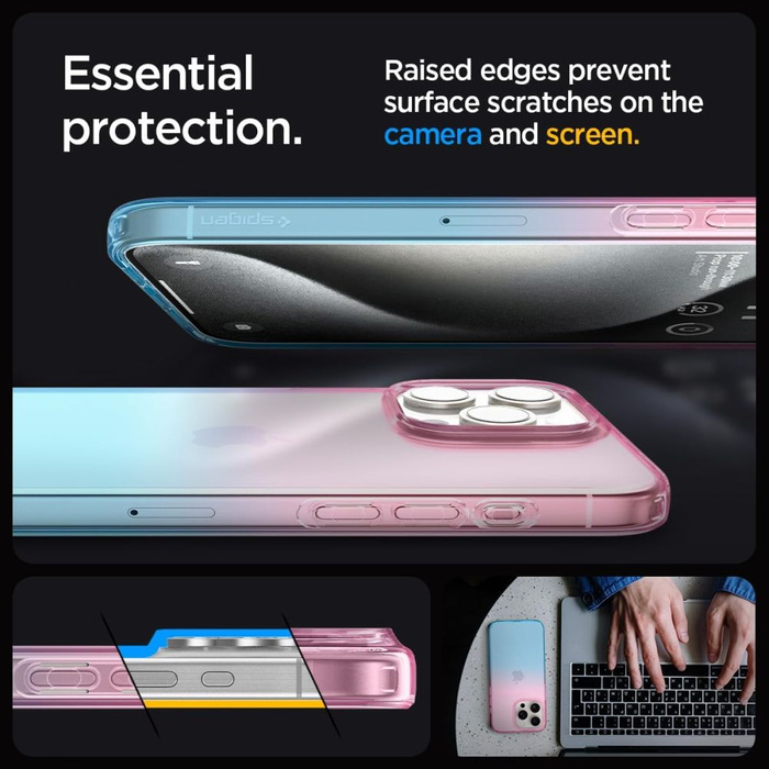 Case Spigen Liquid Crystal iPhone 15 Pro Gradation Pink Case