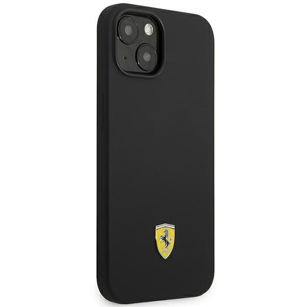 Ferrari FEHCP14SSIBBK iPhone 14 6.1" schwarz/schwarz hartcase Silikon Metall-Logo