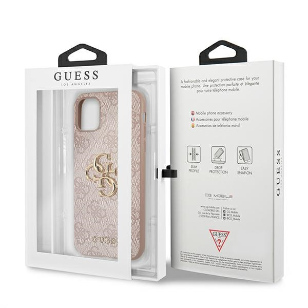 Cover GUESS Apple iPhone 11 4G Big Metal Logo Pink Hardcase CASE