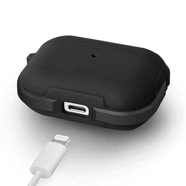 UNIQ case Valencia AirPods Pro black/midnight black Antimicrobial