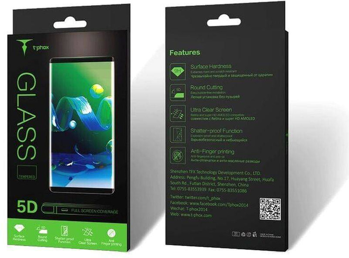 VETRO T-PHOX 5D SAM S21 ULTRA NERO COLLA PIENA